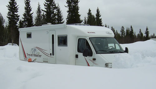 Mycket snö i Lillehammer