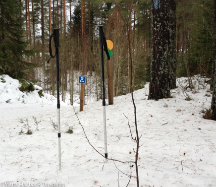 Fem km avverkade och uppe vid eljusspåret