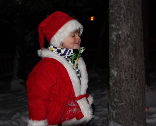 Linus på sin Lucia fest