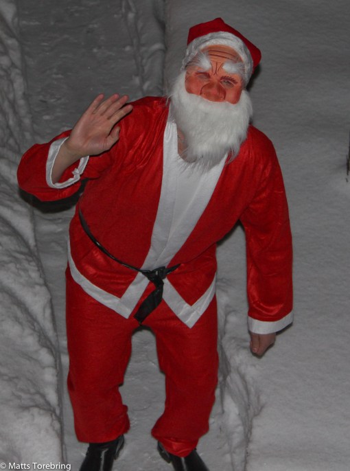 Så hörde vi ett riktigt "hallå" på baksidan ned mot skogen