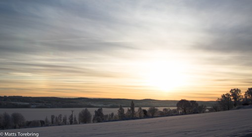 Soluppgång över sjön Ralången.