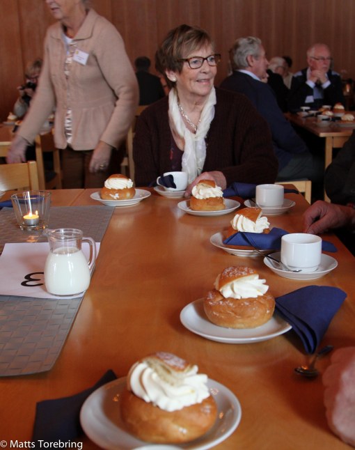 En stående praxis, kaffe och semla, börjar vi alltid med.