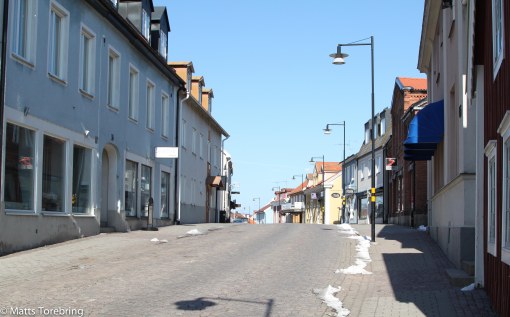 Vi gick "Storgatan" fram genom sta´n.