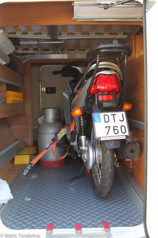 Hondan rullade in utan minsta problem...