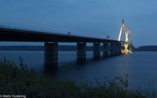 Det var mörkt ute när vi parkerade på Møn.