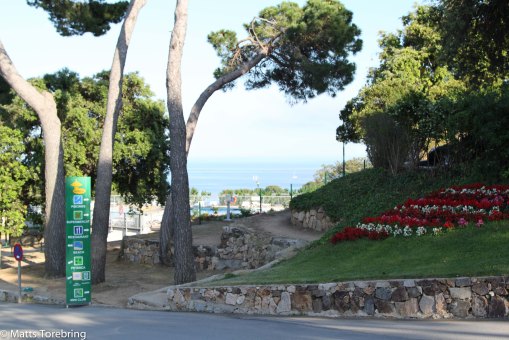 Campingen är mycket kuperad och det är backar överallt