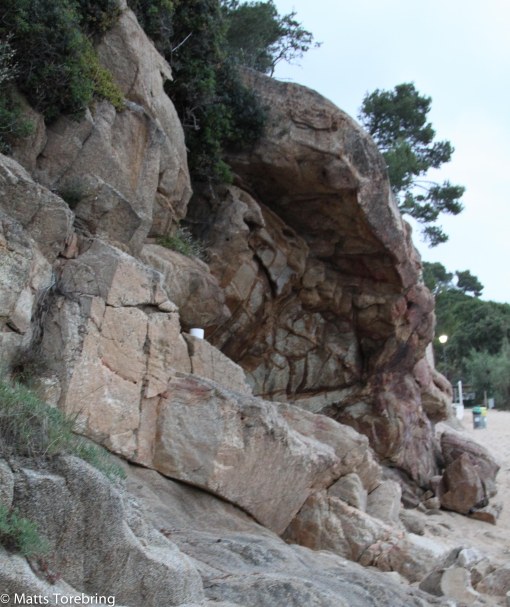 Alla framslipade stenar och berghällar