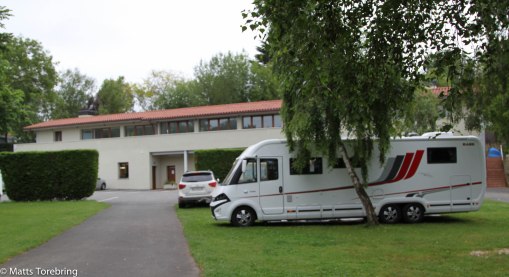 Nu har vi parkerat på Gran Camping Zarautz