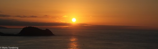 Solen går ned i Biscyabukten