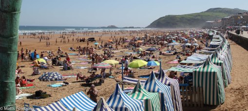 Jag gick inte ens ned till vattnet i denna trängsel