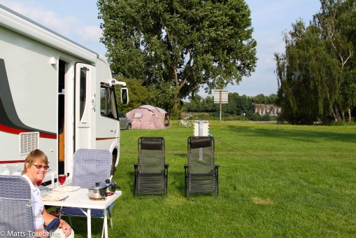 Parkerat på Rhen-camping