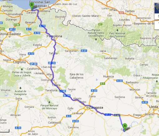 Så här har vi rest idag.