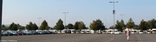 Lika fullt med husbilar som vanligt.