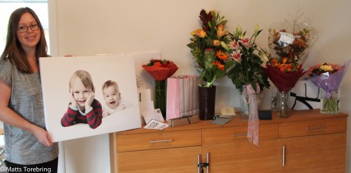 Candra med alla sina prensenter.