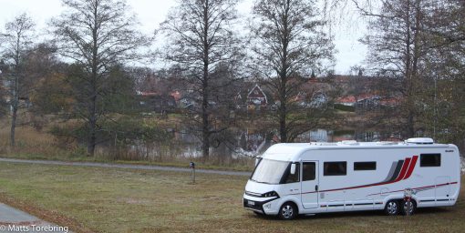 Idag är vi ensamma på ställplatsen på Eksjö Camping