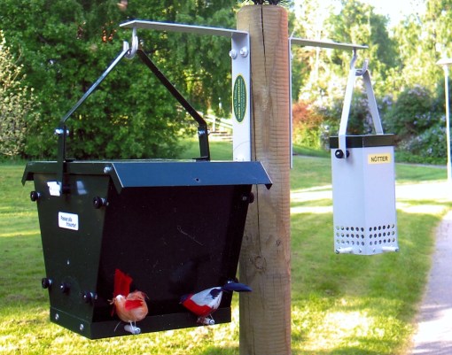 På torget i Hjo stod en gentleman och dela de ut vykort