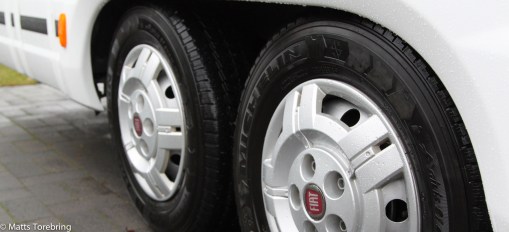 Vinterdäcken är  monterade på 3:e Kabe