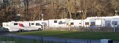 Söndag morgon på Kärralunds Camping.