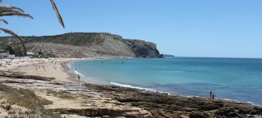 Stranden strax utanför Lagos i Portugal. 