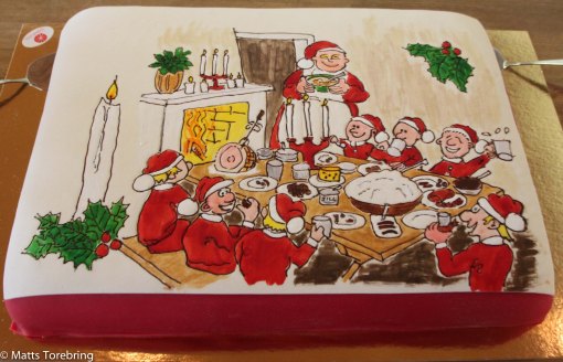 Jag lämnade in en av våra tomtelådor till Thimons Konditori i Aneby...