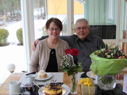 Jag bjöd in Niklas med familj på elvakaffe.