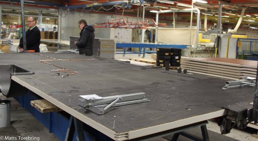 Undersidan på ett hiusvagnsgolv