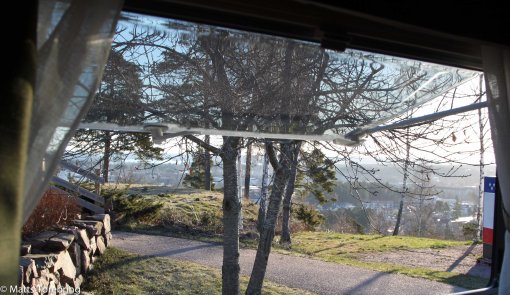 Utsikt från vårt sovrumsfönster