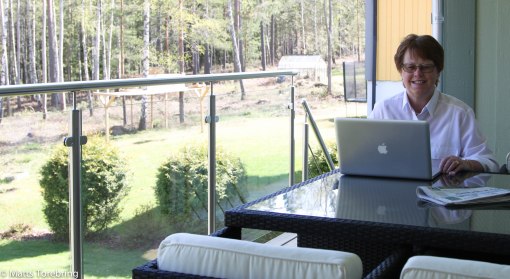 Premiär ute på nya balkongen