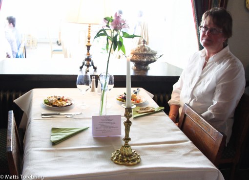 En stor salladsbuffé som var ovanligt god.