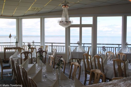 En härlig utsikt vid de flesta borden.