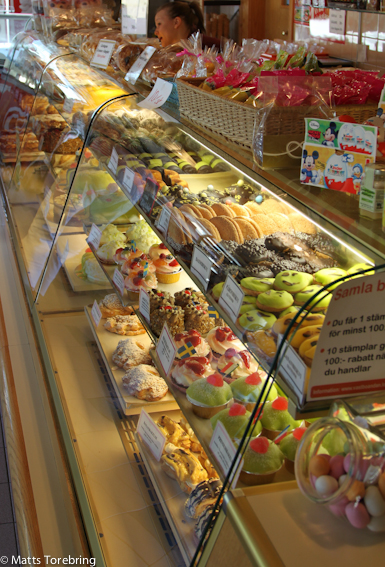 Konditori Linnéa har mycket gott att välja på.