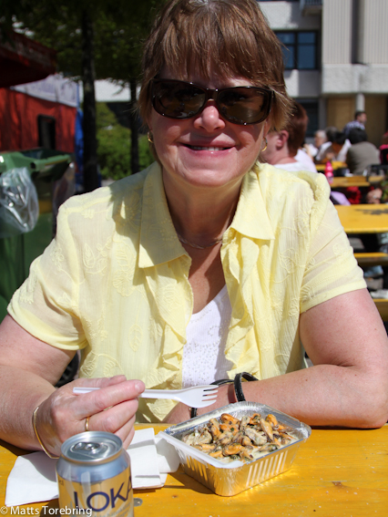 Birgitta älskar musslor och jag också tyckte det var gott.