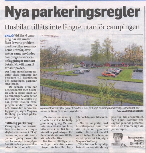 En tråkig artikel i Smålands Tidningen idag