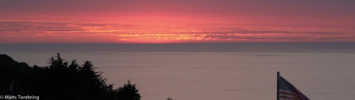 Vi satt i husbilen och plötsligt fick jag se att hela himlen glödde.