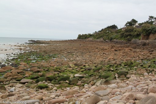 Jag kan bara gissa att vattnet sjunkit 5- 6 meter.