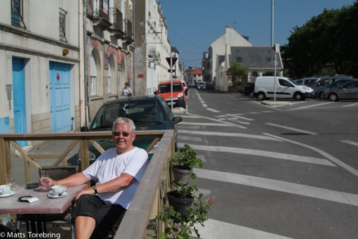 Cykeln är på verkstad längre fram på gatan