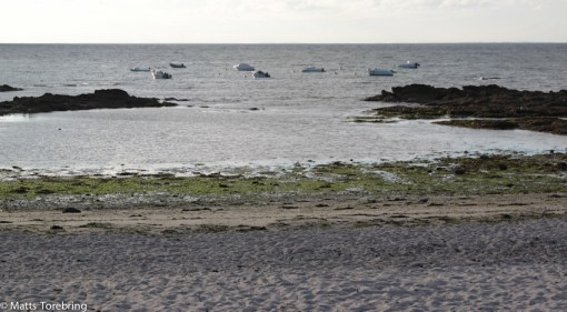 Där jag simmade i eftermiddag är nu barmark