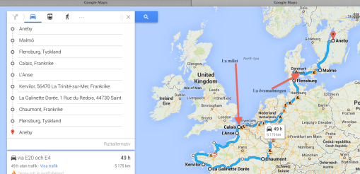 På torsdag kväll  direkt efter jobbet åker vi.