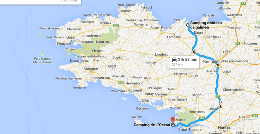 Dagens etapp på vår Tour in France var bara 200 km från början