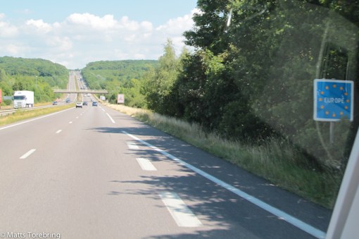 För första gången kör vi genom Luxenburg