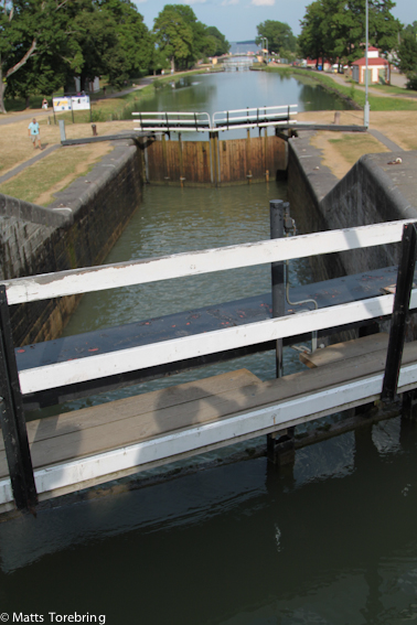 De två sista av totalt 18 slussar idag