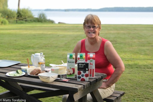 Vi började dagen med en härlig frukost vid badplatsen där vi sovit över