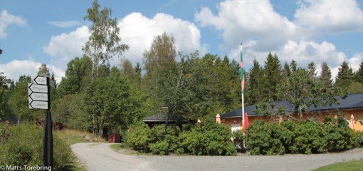 Baksidan av restaurangen på väg ned till kaféet.