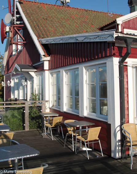 Kaffestugan ligger tom och öde på morgonen