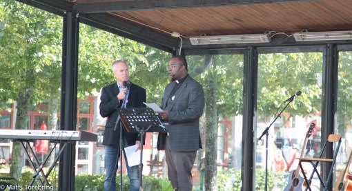 Pastor Duressa Mabesha predikade och Tomas Arvidsson tolkade