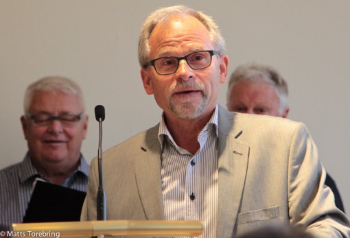 Vår ordförande Bertil, älskar att tala.