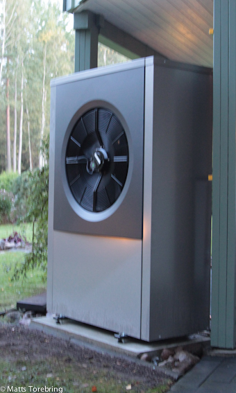 Framsidan av nya pumpen