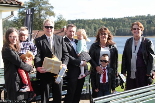 Barn & barnbarn kom hem för att gratulera