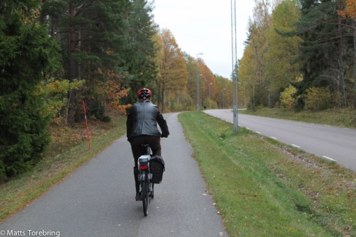 Vi cyklade in till stan