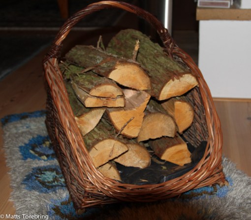 Vedkorgen från i våras